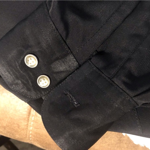 Elliott Classic Black Men's XL 17/17.5 Button Up Silky Shirt L/S Polyester - Picture 4 of 5